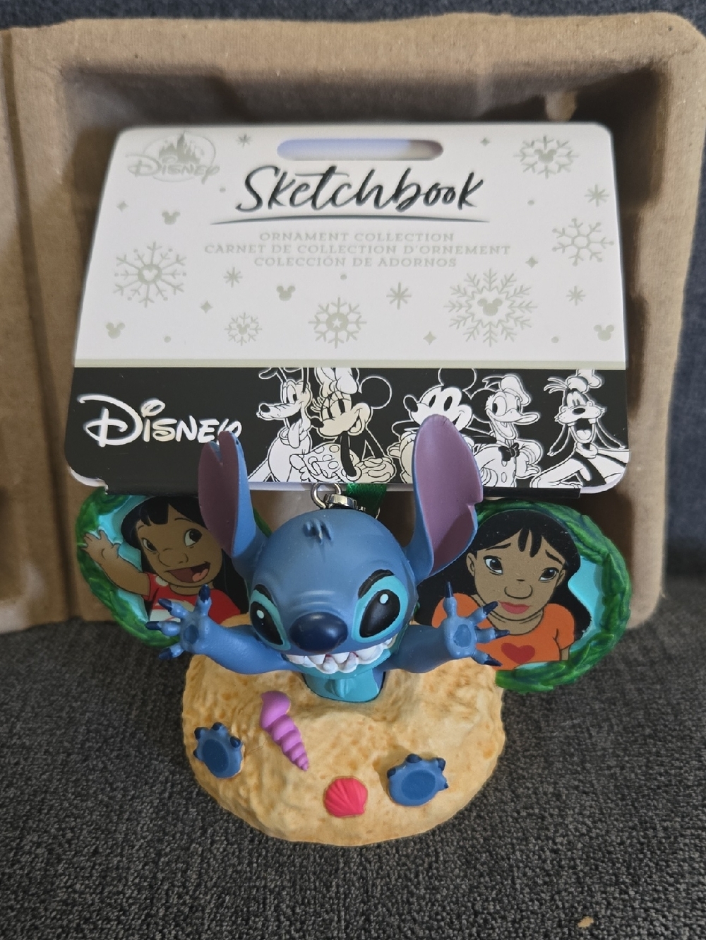 Disney Sketchbook Ornament Stitch, Lilo, Nani Ear Hat NEW